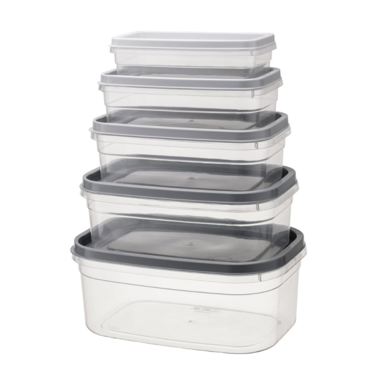 Komplet pojemników prostokątnych KLIC BOX 5 sztuk 0,4L 0,7L 1,1L 1,6L 2,4L